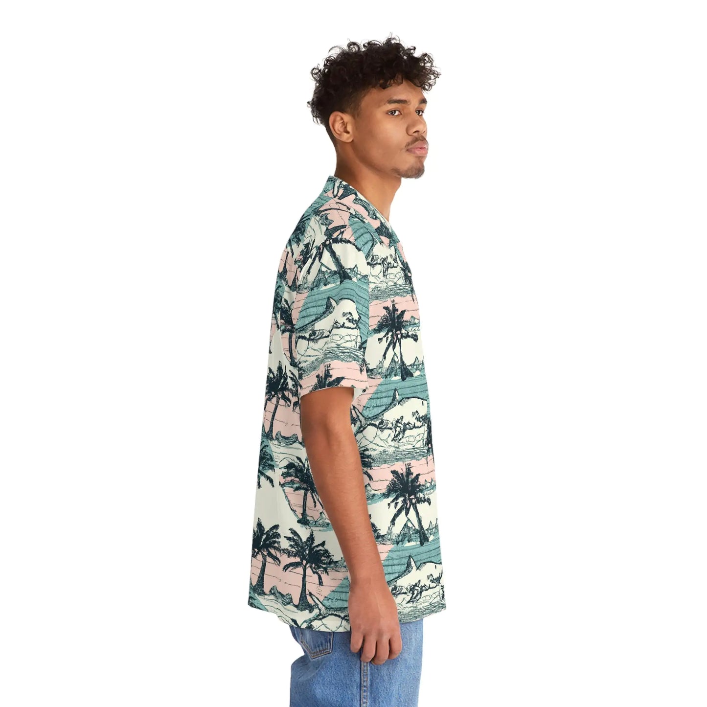 Chemise hawaïenne tropicale vintage pour homme