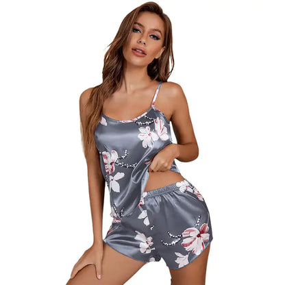 Sexy Floral Pajama Set B 01 M