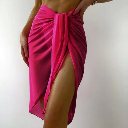 Skirt Summer Cover Up Pink Medium