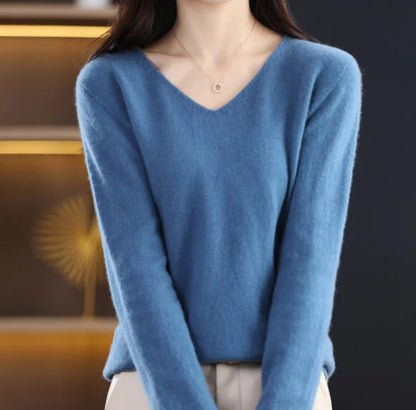 Knitted Sweater for Women Grey