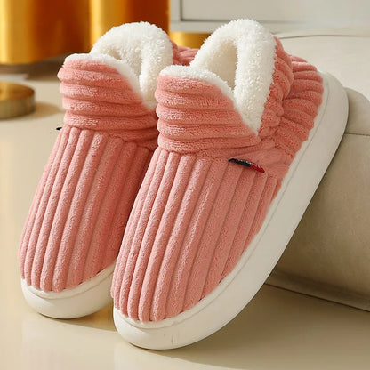 Warm Fur Slippers Pink 38-39(fit37-38)