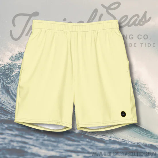 Short de bain écologique jaune pour homme