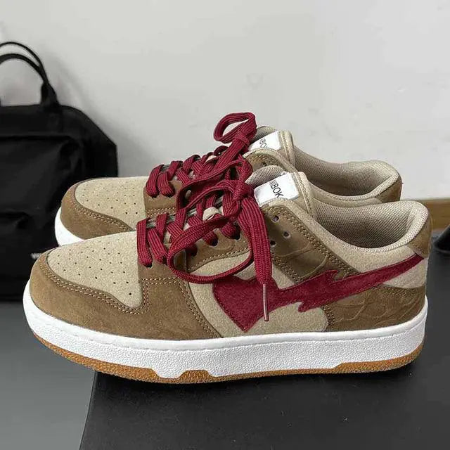 Heart X Sneakers Dunks Brown Red 37