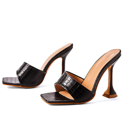 Korean Women's Slippers with High-Heeled Wine Glass Design