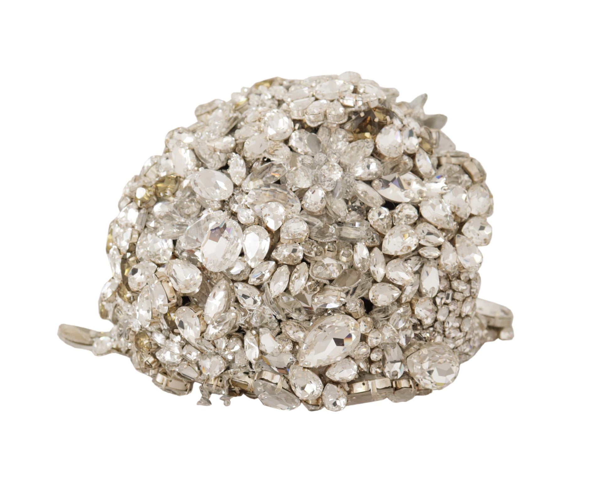 Dolce & Gabbana Elegant Crystal-Encrusted Cloche Hat