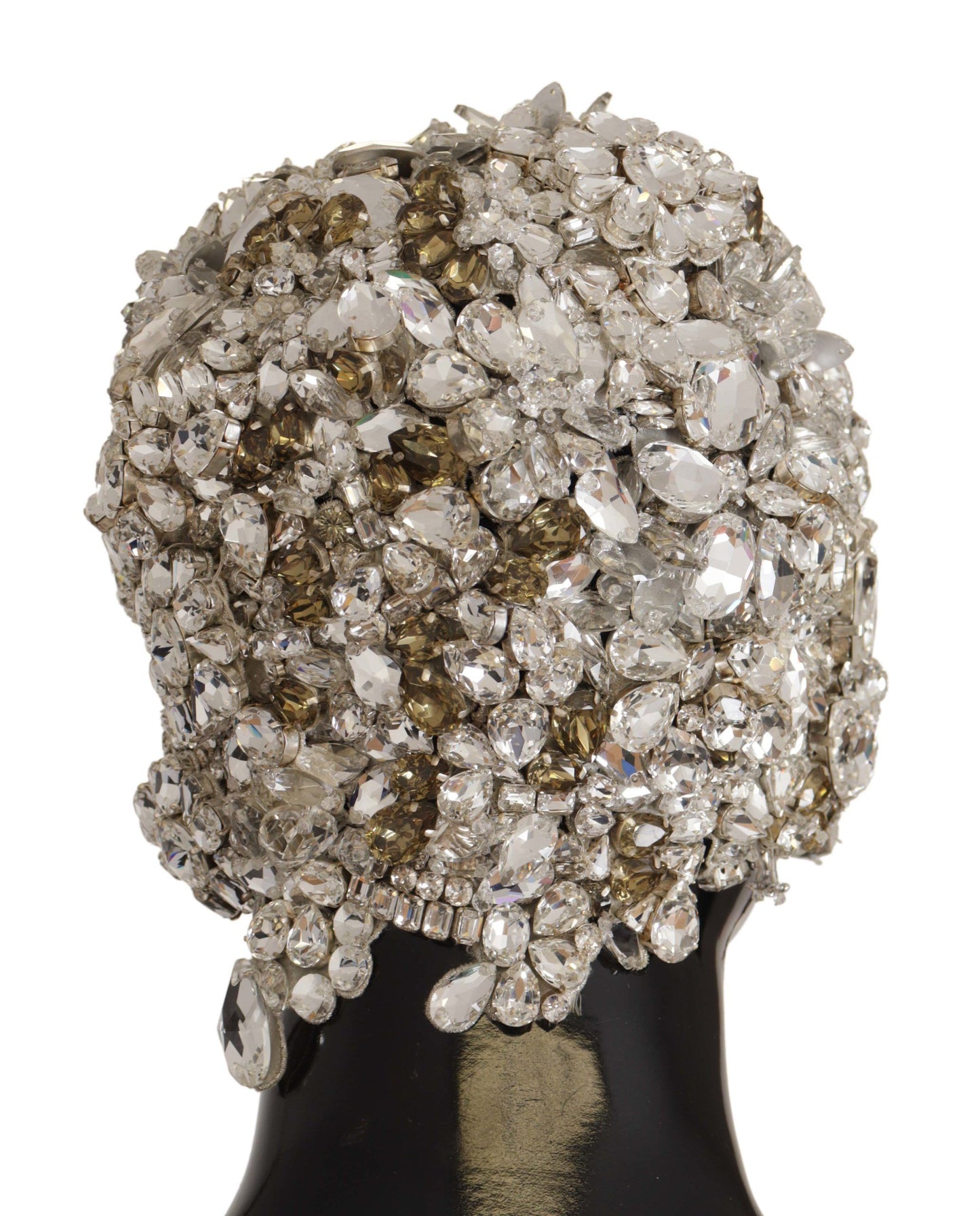 Dolce & Gabbana Elegant Crystal-Encrusted Cloche Hat