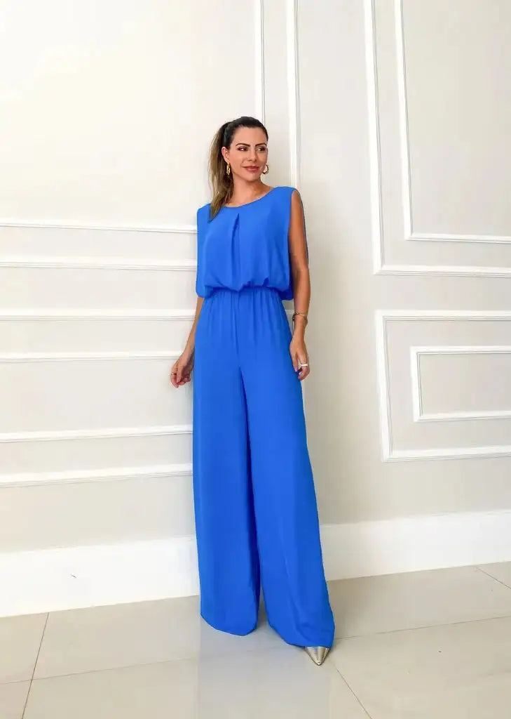 Stella Sleeveless Jumpsuit Blue XL