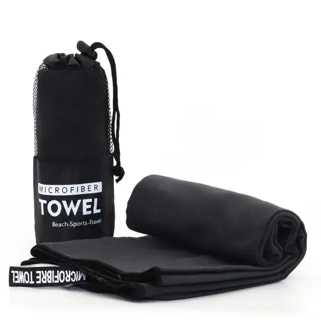 Quick Drying Absorbent Towels Black Extra Large(130x80cm)