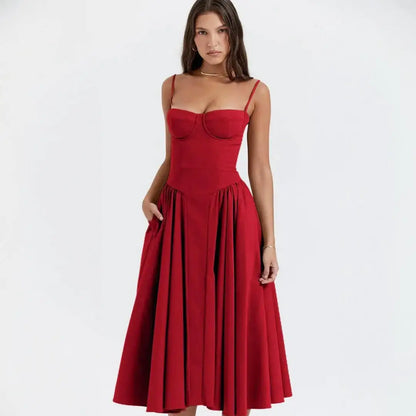 Juliet Corset Sundress Crimson Red S