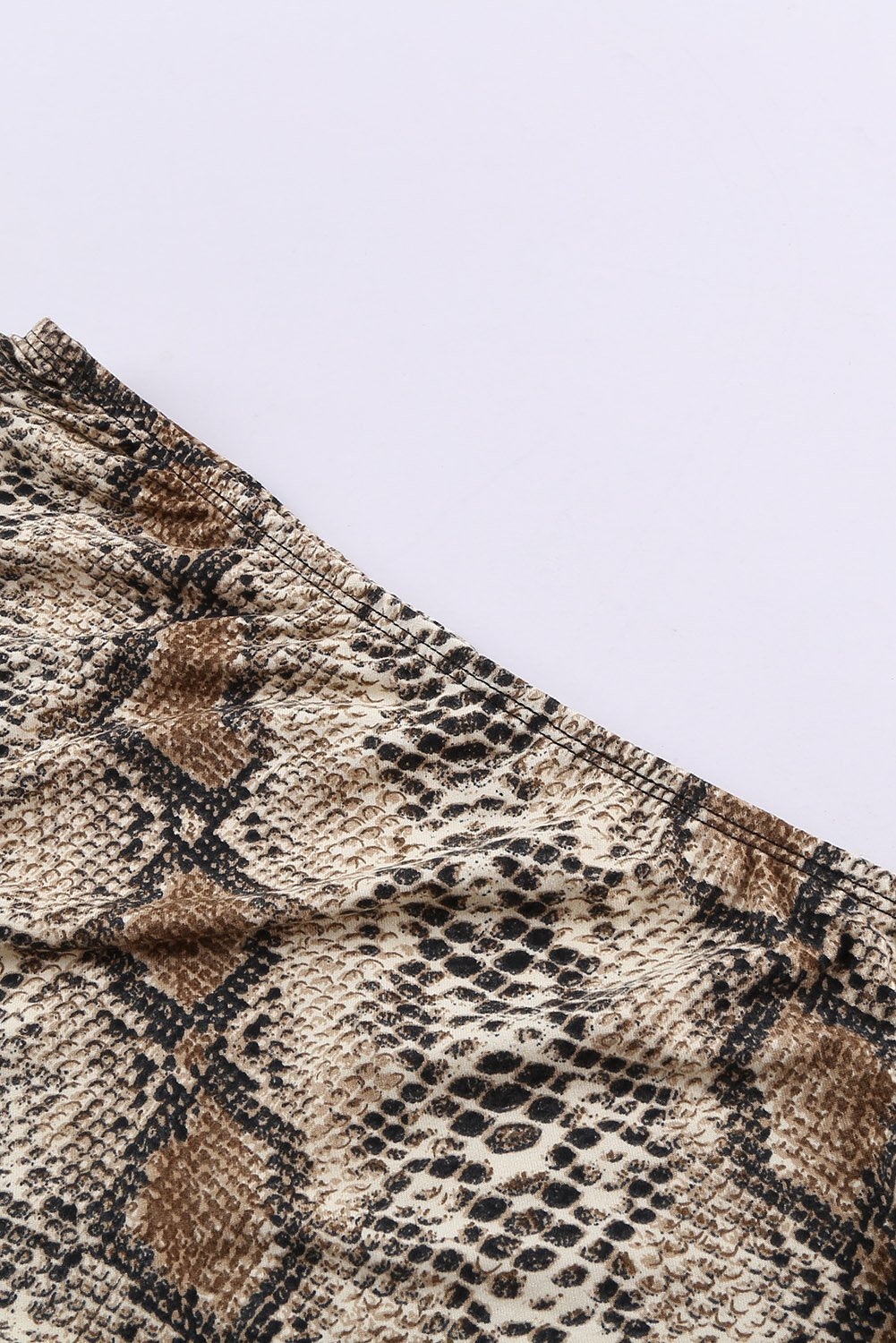 Snake Print One-shoulder Bodysuit