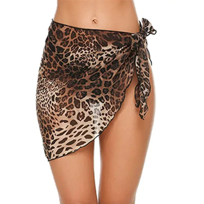 Women's Sarong Swimsuit Coverups Leopard One Size