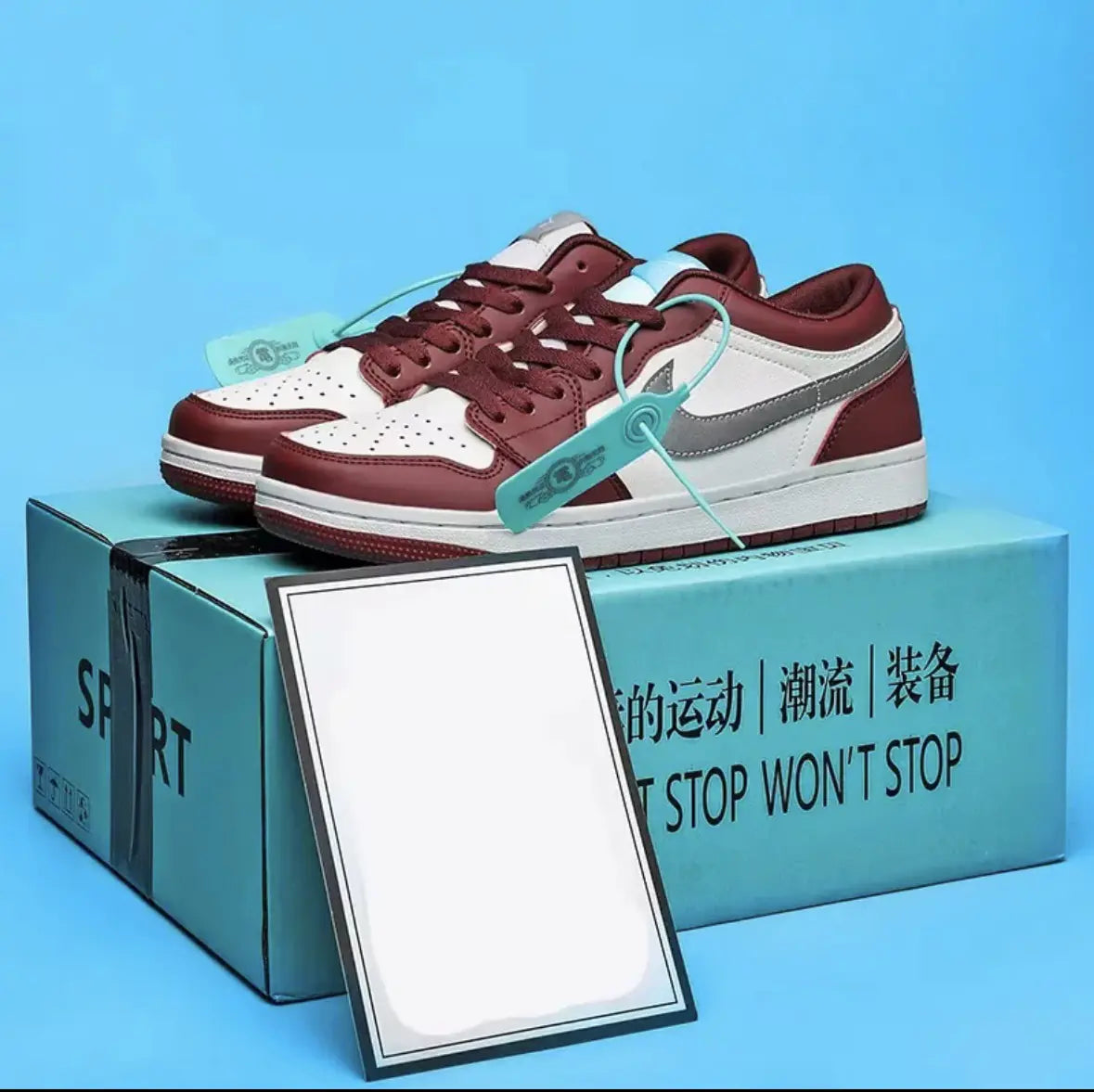 Chaussures de basket Dunk AJ1 Low blanches pures pour couples