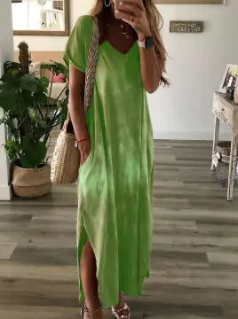 2020 Summer Tie-Dye Dress - Short Sleeve Women's Dress