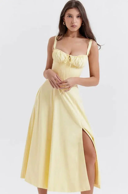 Quinn Midi Dress Yellow