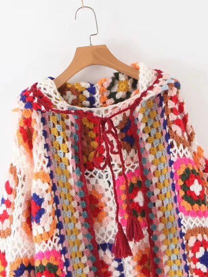 Bohemian Crochet Cardigan Vintage Jacket Coat