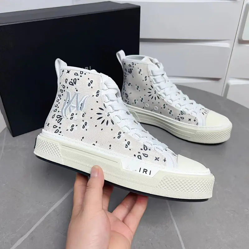 2023 Men's High-Top Star Canvas Sneakers (Thick Sole)