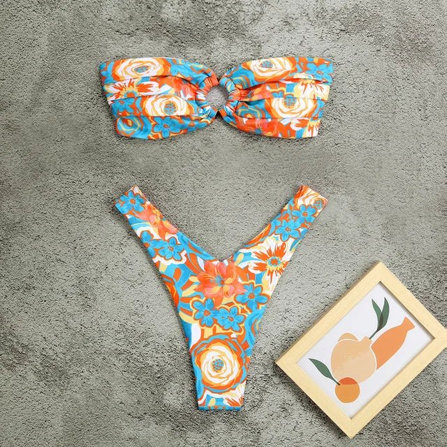 Chic Mirage Bikini Orange Blue