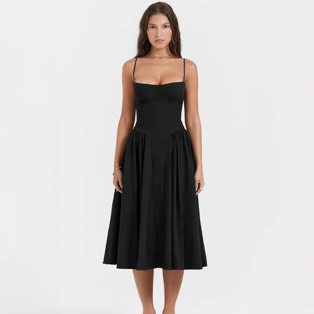 Juliet Corset Sundress Black L