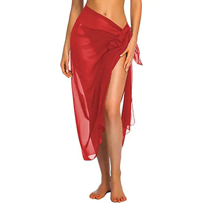 Swimwear Cover-ups Red-Long One Size