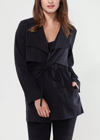 Ro&de Noir Open Front Jacket In Black