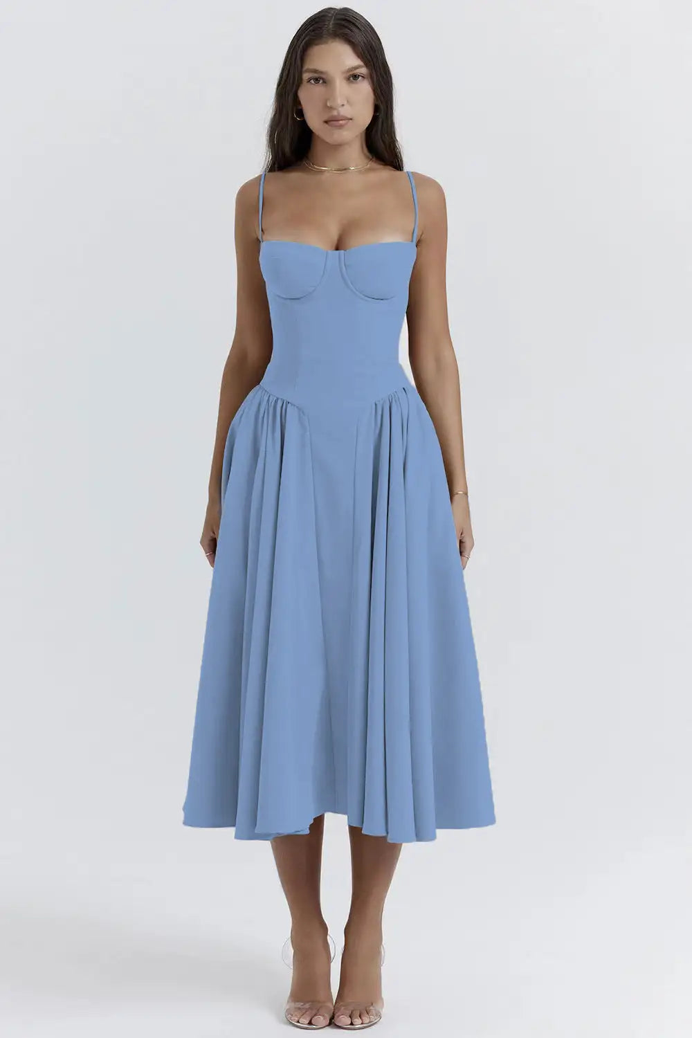 Ella Corset Dress Light Blue L