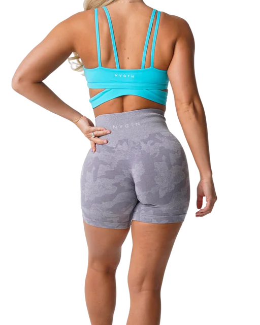 Camo Seamless Shorts Grey Extra Small