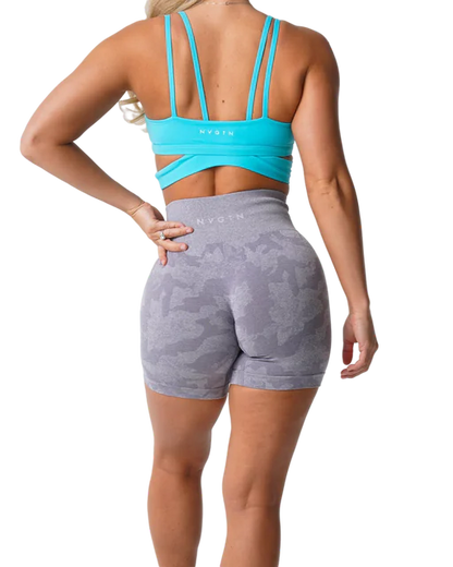 Camo Seamless Shorts Grey Extra Small