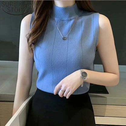 Elegant Shirt Blue One Size