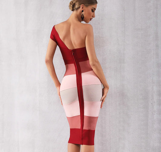 Robe à bretelles, robe bandage sexy, robe pour femme