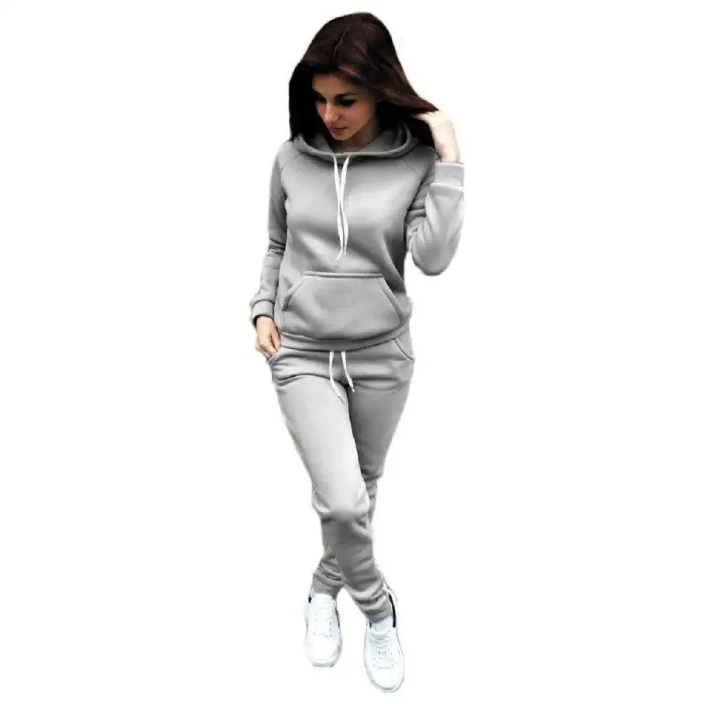 Ladies Jogging Set Gray S