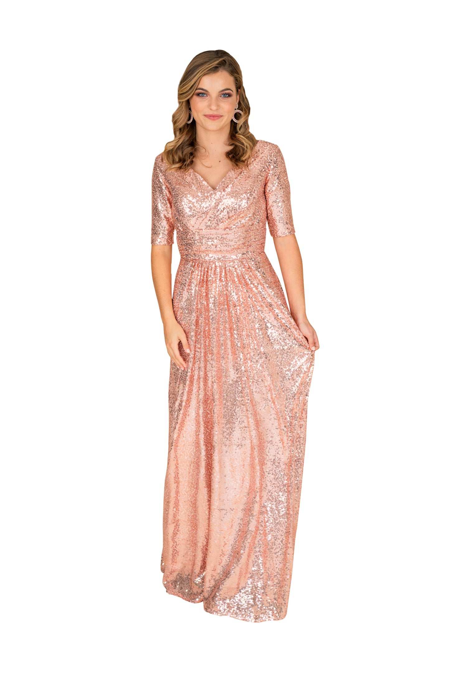 Sequin Fit and Flare Gown