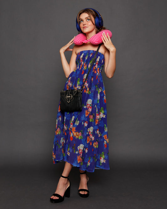 floral spring off the shoulder dress for women