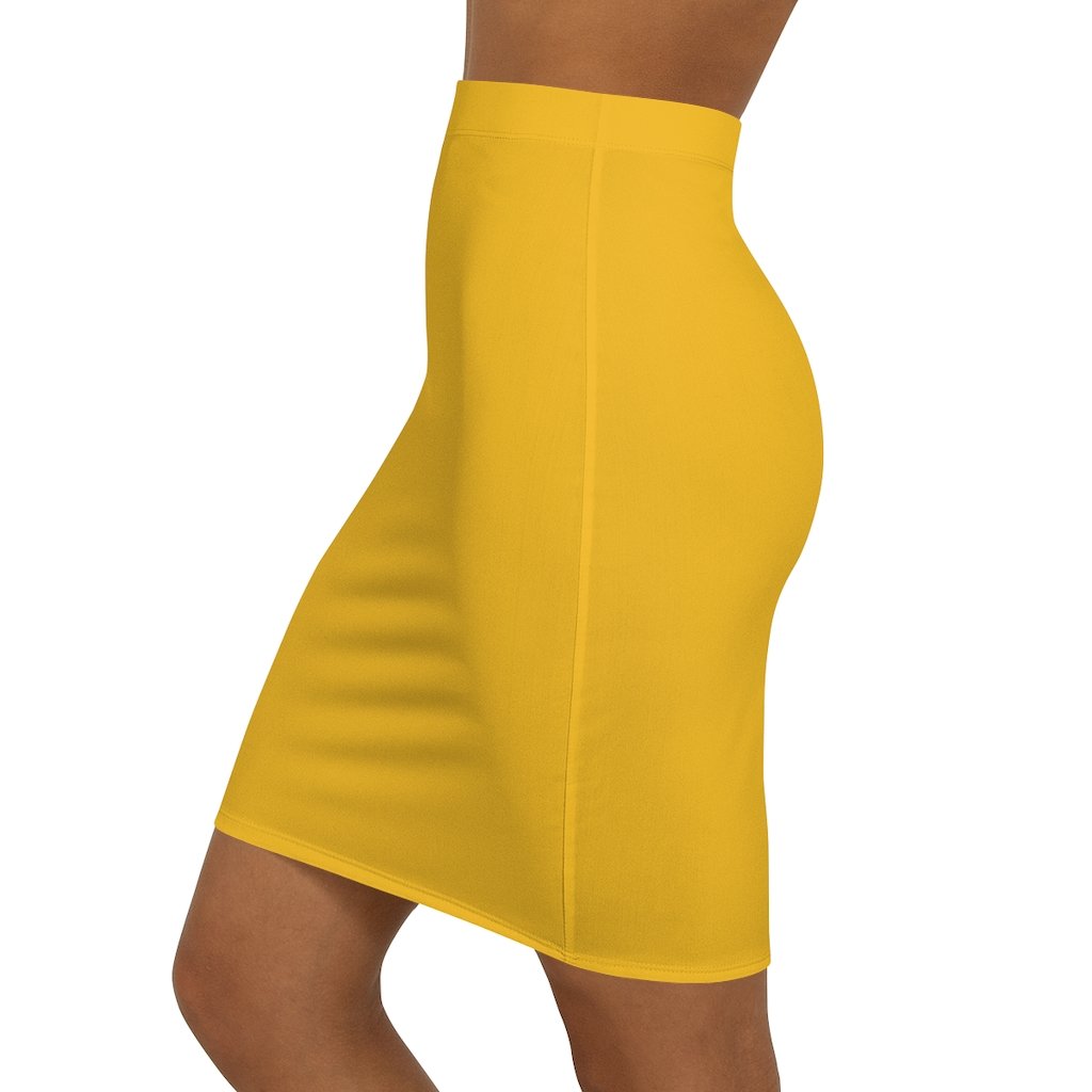 Womens Skirt, Yellow Pencil Skirt