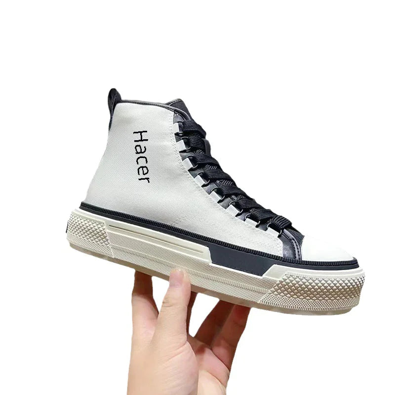 2023 Men's High-Top Star Canvas Sneakers (Thick Sole)