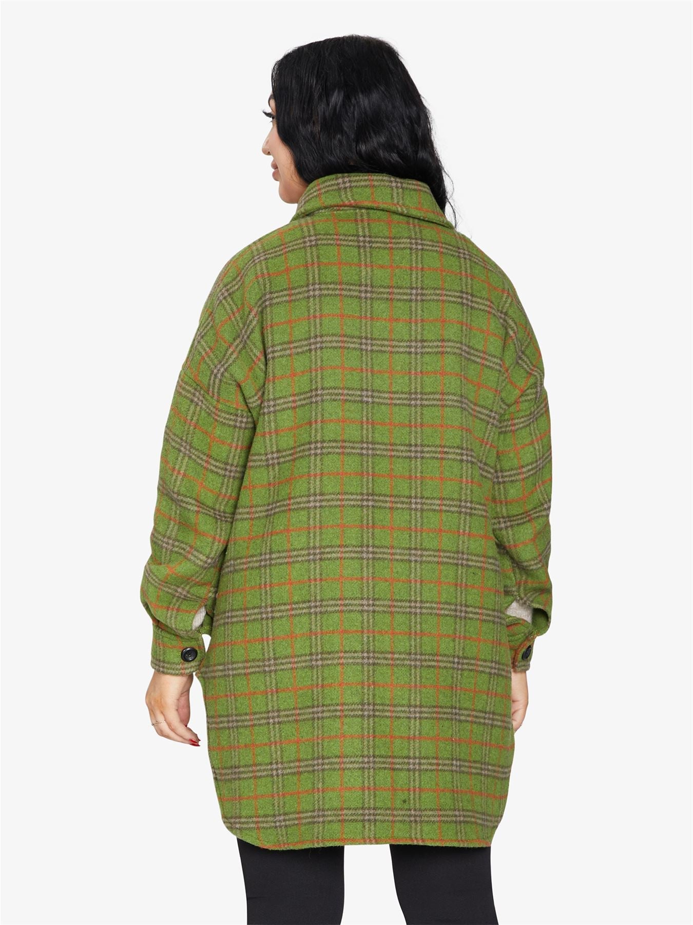 Oversized Nova Check Wool Blend Shacket