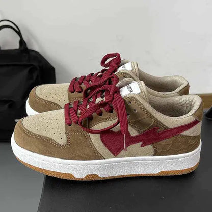 Heart X Sneakers Dunks Brown Red 39