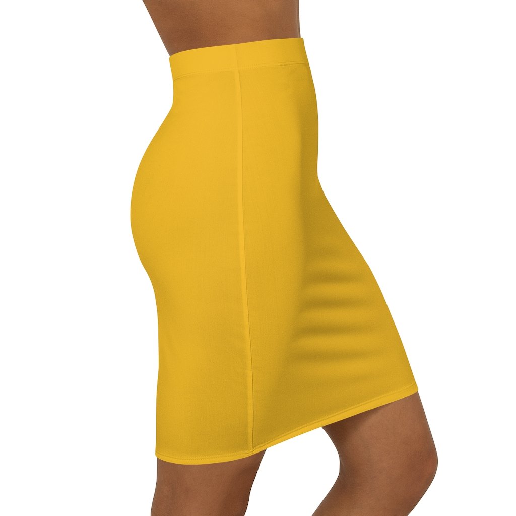 Womens Skirt, Yellow Pencil Skirt