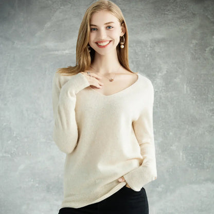 Knitted Sweater for Women Beige S