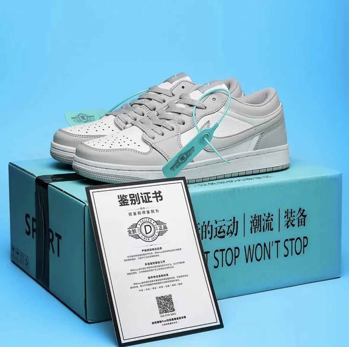 Chaussures de basket Dunk AJ1 Low blanches pures pour couples