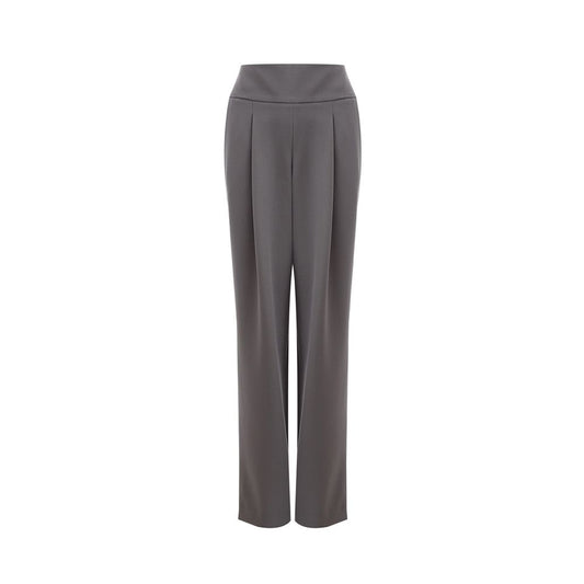 Lardini Chic Gray Wool Trousers for Sophisticated Style