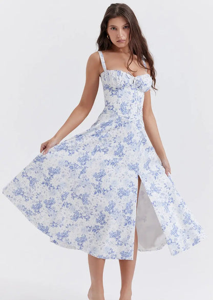 Mariah Floral Dress Blue M