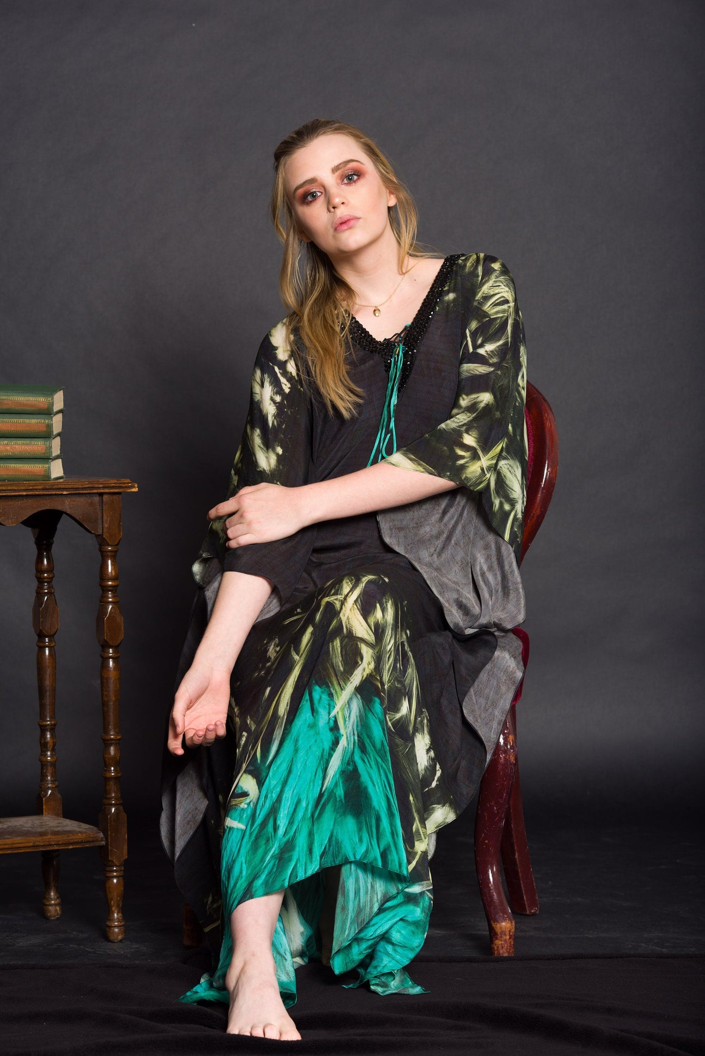 Women Silk Kaftan, Plus Size Silk Kaftan, Women Loungewear Caftan,