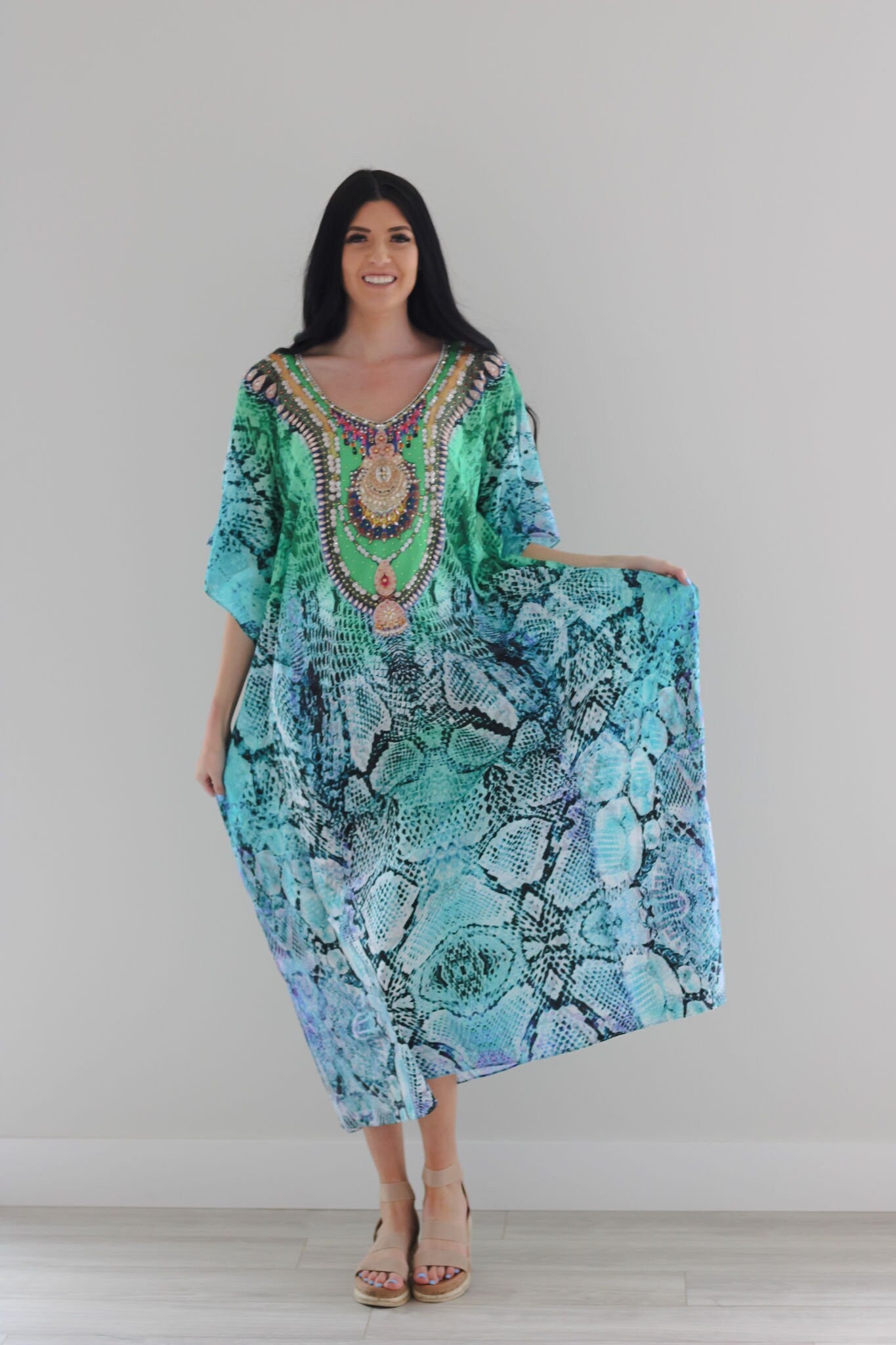 Kaftan Print Dress, Oriental Kaftan Dress, African Kaftan, Ethnic