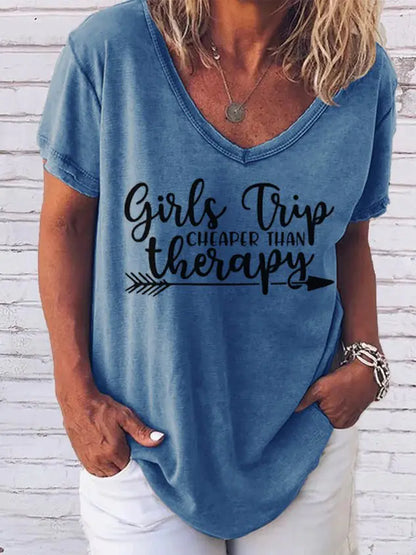 Women Girl's Trip Therapy Tee