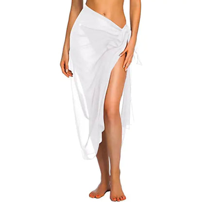 Swimwear Cover-ups White-Long One Size