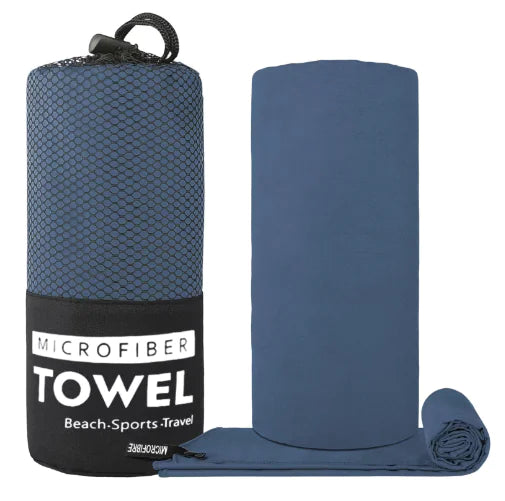 Quick Drying Absorbent Towels Navy Blue