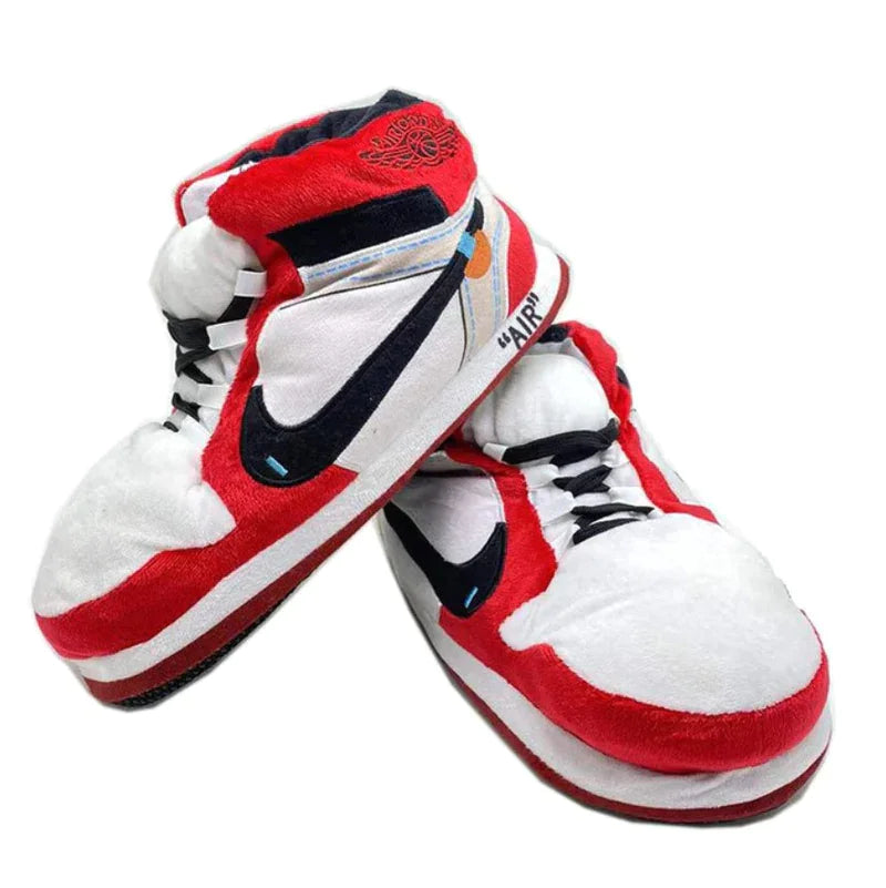 Retro High Sneaker Slippers Red