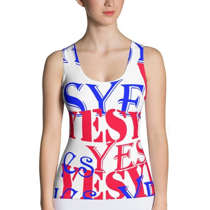 YES Stay Positive! body hugging Tank Top L