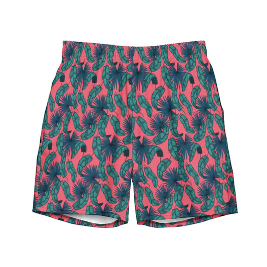Short de bain pour homme motif flamants roses tropicaux
