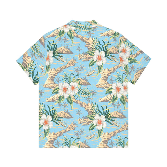 Chemise hawaïenne à imprimé tropical pour homme
